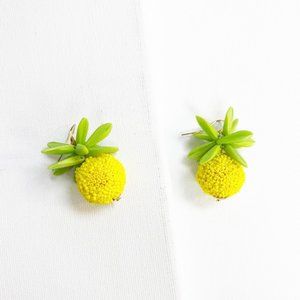 Beaded pineapple earring